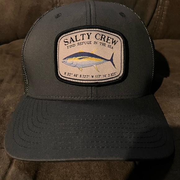 Salty Crew Charcoal Trucker Hat flex fix - Picture 1 of 4